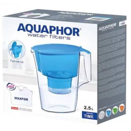 Aquaphor Pachet cana time cu 2 cartuse B25 volum 2.5 l filtreaza 400 l de apa potabila 00000642