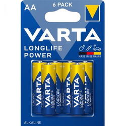 Baterie alcalina longlife power AA 6 buc 4906 Varta