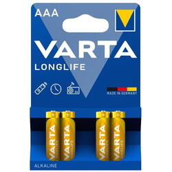 Baterie alcalina longlife AAA 4 buc 4103 Varta