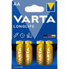 Baterie alcalina longlife AA 4 buc 4106 Varta