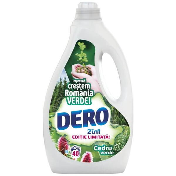 Detergent lichid 2in1 cedru 2l 40 spalari Dero