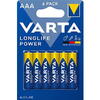 Baterie alcalina longlife power AAA 6 buc (4+2) 4903 Varta