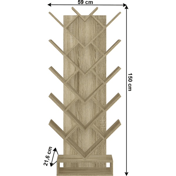 Etajera stejar Vevey 59x150x21.6cm  Tempo Kondela