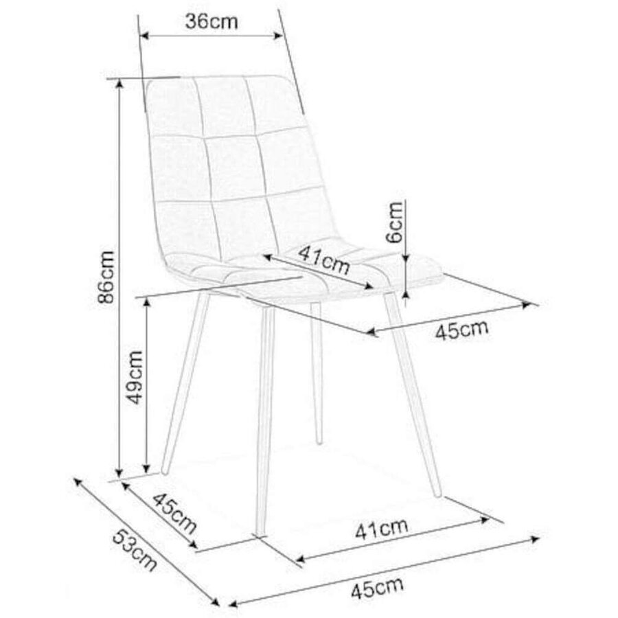 CB Furniture Scaun s155 dark choco stofa 4 cut Furniture Brick Romania