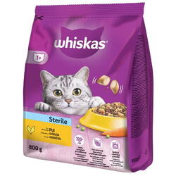 Hrana uscata Whiskas  pisici sterilizate cu pui 800g