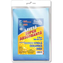 Sonic Clean Laveta super absorbanta 58x40cm 5bucati/set