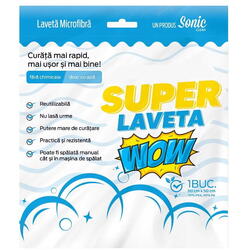 Sonic Clean Laveta universala microfibra super laveta, alba, 50x50cm 1bucata/set