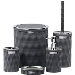 Set accesorii baie DA1 perie wc, cos de gunoi, dispenser sapun, suport periute, suport sapun, antracit