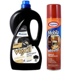 Pachet detergent rufe negre Vexil 1.5l + spray mobila 300ml 90021190 Misavan