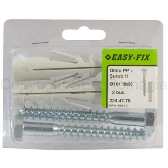 EasyFix Blister diblu fi16+surub h10x90 2 bucati 224.47.78/23533