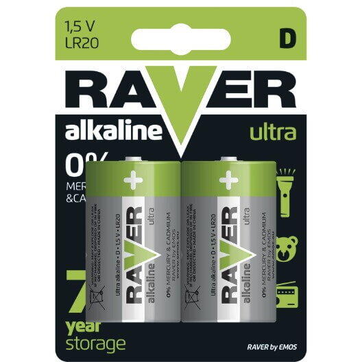 Baterie ultra alkalina lr20-d 2buc/set Raver B7941