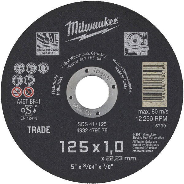 Disc taiere metal sc41 125x1.0mm 4932479578 Milwaukee
