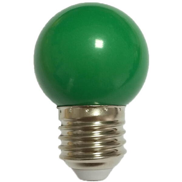 Bec led g45 e27 1w SPN6595D verde Spin