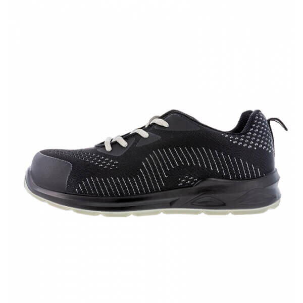 Dalgeco Pantofi de protectie cu bombeu fibra de sticla poliester negru+gri s1p 45 DCT  0305010601045 Stepper
