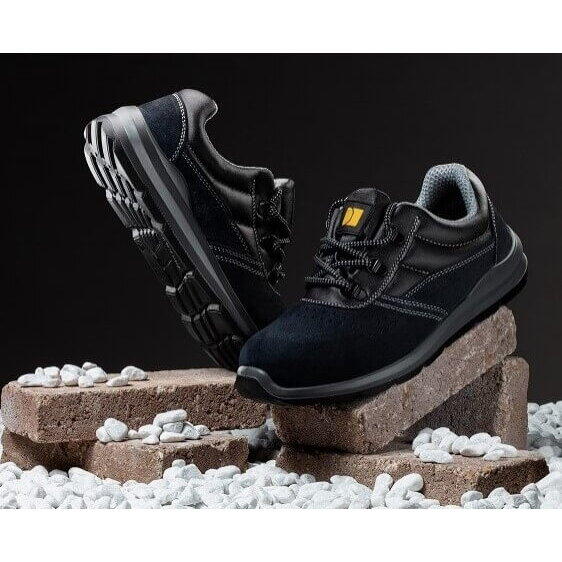 Dalgeco Pantofi de protectie cu bombeu metalic piele caprioara s1 SRC-40 DCT silver