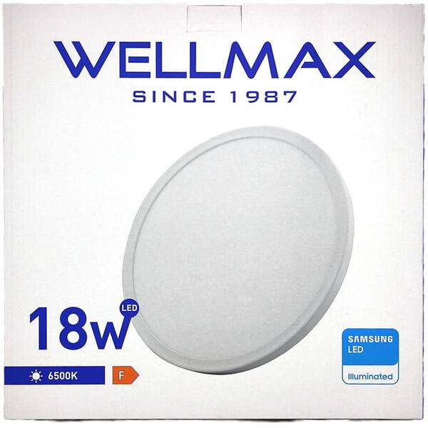 Wellmax Plafoniera led samsung ip54 18w lumina rece VE23002
