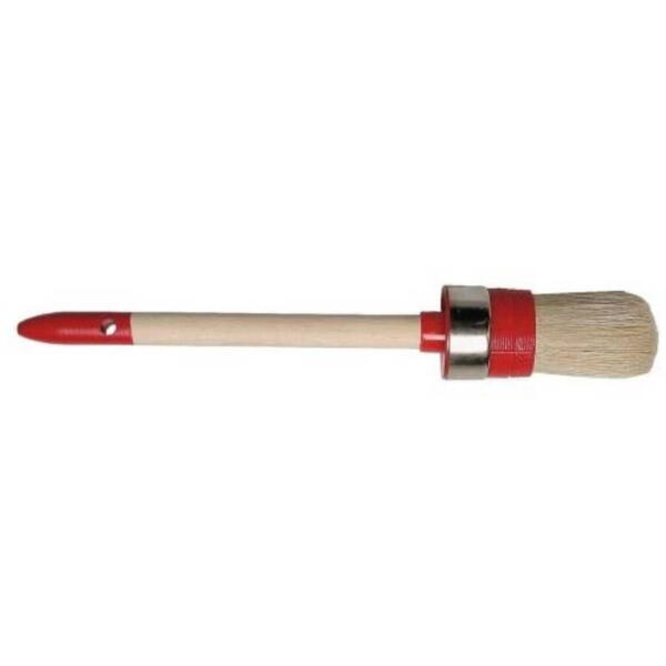 Color Expert Pensula rotunda marime 12 fir alb inel plastic maner lemn 83201210
