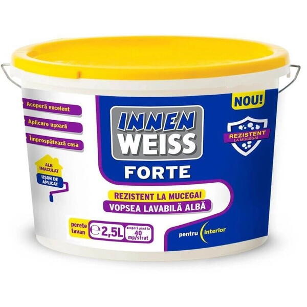 Vopsea lavabila Innenweiss forte 2.5 l