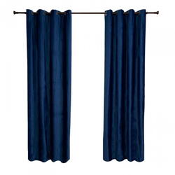 Set 2 draperii catifea 140x270cm HR-VDR140-BLUE albastru
