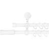 Galerie metalica dubla alb mat ramses cu accesorii 19mm/160 cm Sn Deco