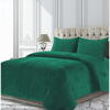 HEINNER Set de pat catifea king size 200x220cm verde