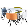 Set de mobilier dining 1+4 alb/culori mixte bevis new 0000354586