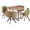 Set de mobilier dining 1+4 maro deschis/natural bevis new 0000354602