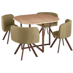 Set de mobilier dining 1+4 maro deschis/natural bevis new 0000354602