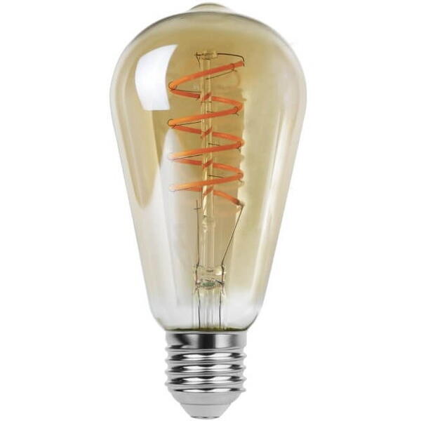 Bec filament led e27 st64 4w 300lm 2200k amber 240v 1358 Rabalux