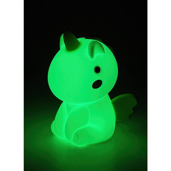 Veioza din plastic unicorn multicolor cu abajur din silicon ip20 30lm unicoo 76020 Rabalux