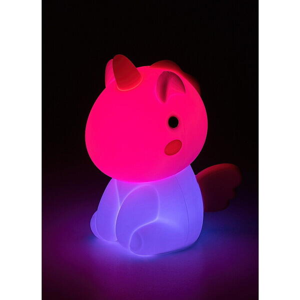 Veioza din plastic unicorn multicolor cu abajur din silicon ip20 30lm unicoo 76020 Rabalux