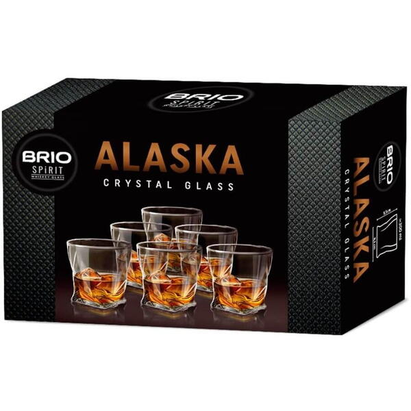 Bohemia Set 6 pahare whiskey alaska 300 ml brio spirit 106202