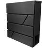 FERROBRAND Cutie postala moderna 370x370x105 pt exterior 3in1 suport ziare/reviste/scrisori din otel galvanizat vopsit electrostatic gri antracit 2 chei dibluri montaj cod CP12