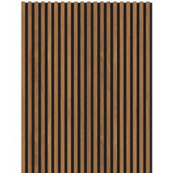 Panou acustic cu riflaj mdf 600x600x21 mm  castan