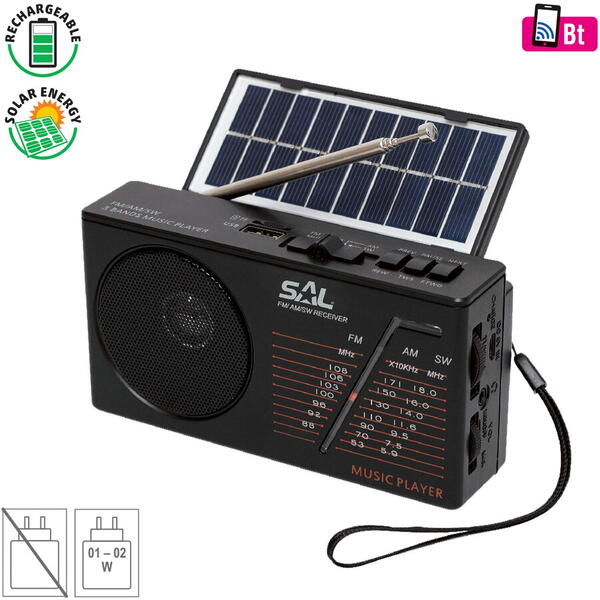 Radio solar hibrid bt usb sd RPH1 Sal