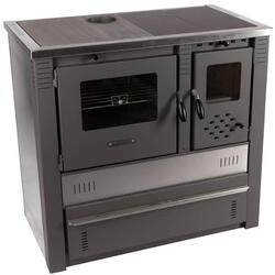 Soba pe lemne cu plita si cuptor din inox stanga p 10.5kw 682853 Evotools