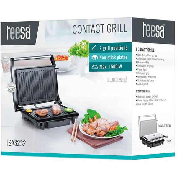 Grill electric 1500w panini TSA3232 Teesa