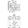 Ferro Baterie perete dus ritto BTR7BL negru fara accesorii