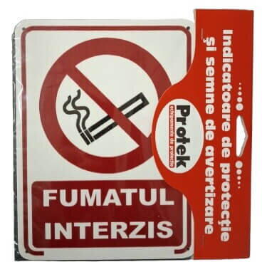 Protek Pictograma indicator fumatul interzis 15x20cm 803198