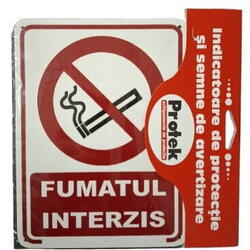 Pictograma indicator fumatul interzis 15x20cm 803198