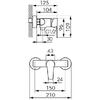 Ferro Baterie perete dus ritto BTR7 crom fara accesorii