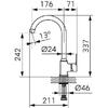 Ferro Baterie stativa spalator ritto BTR4 crom