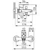 Ferro Baterie perete cada/dus ritto BTR1 crom fara accesorii