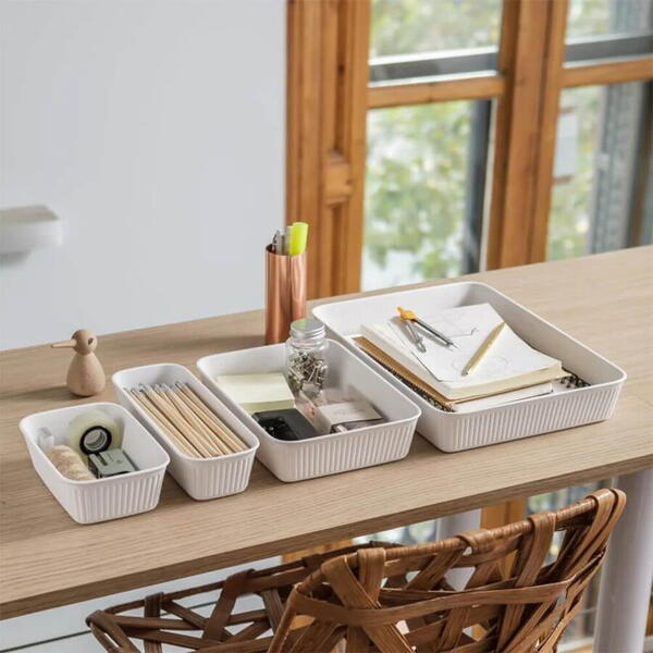 Set 4 organizatoare slim baobab a6 a5 a4 alb S7012501 Romtatay