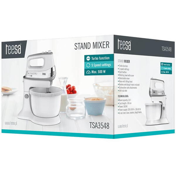 Mixer cu bol rotativ 500 w TSA3548 Teesa