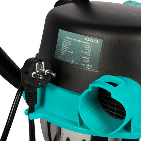 Aspirator uscat-umed 1250w 25l incl 6.00 DZ-CI105 Detoolz