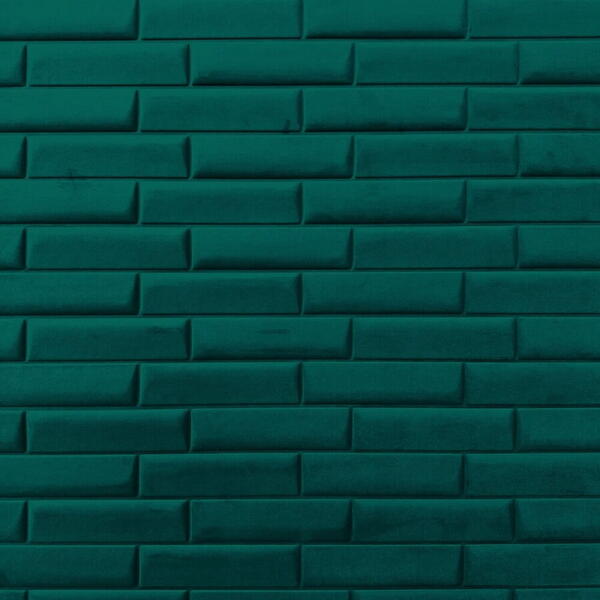 MallDeco Panou decorativ autoadeziv din catifea model caramida verde DPRM-120 69x300 cm (2.07 mp)