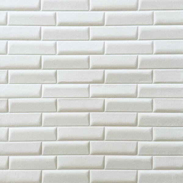 MallDeco Panou decorativ autoadeziv din catifea model caramida crem DPRM-111 69x300 cm (2.07 mp)