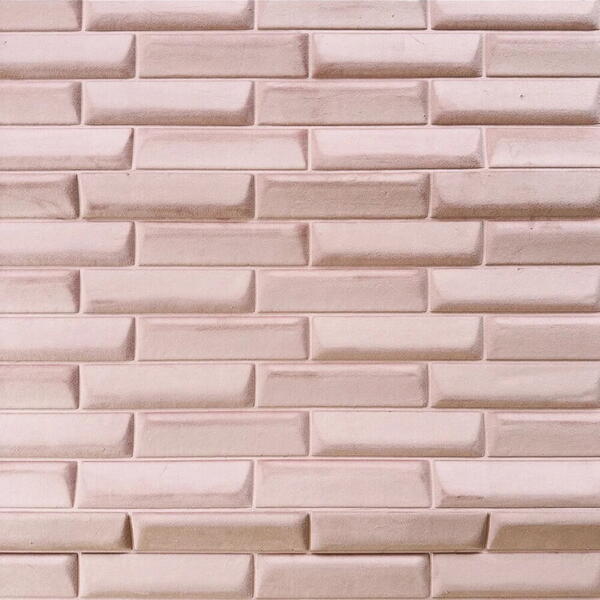 MallDeco Panou decorativ autoadeziv din catifea model caramida roz DPRM-113 69x300 cm (2.07 mp)