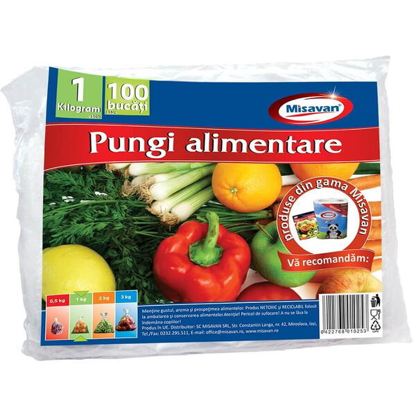 Pungi alimentare 1kg 100/set 1301 Misavan